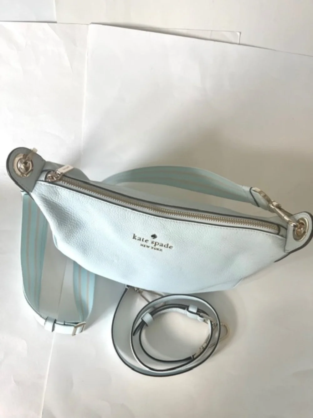 Kate Spade Rosie Large Crossbody Celeste Blue Leather - Picture 7 of 10
